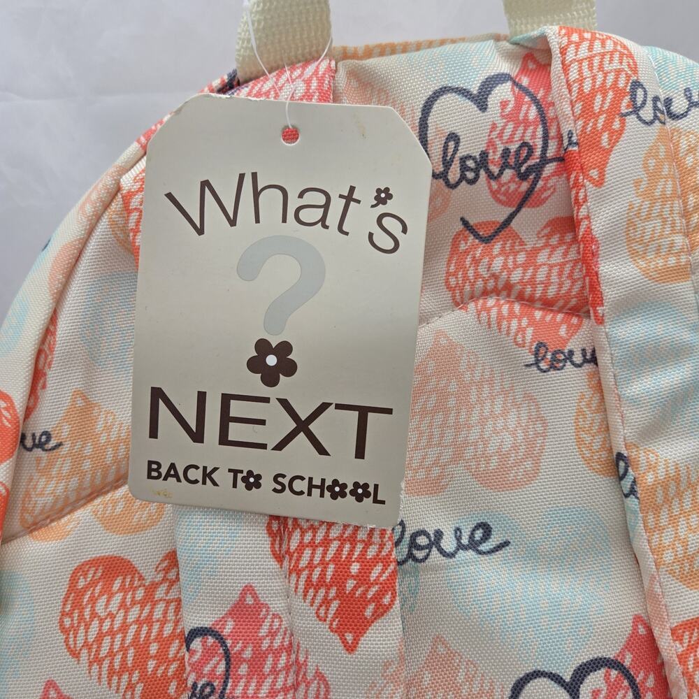 WHATS NEXT BRAND Backpack LOVE HEARTS Watercolor Pastels NEW 11x16" Lined School - Picture 6 of 9